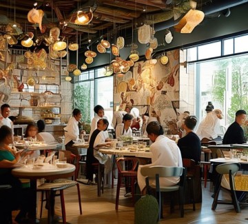 美食与艺术，餐厅的互动与融合