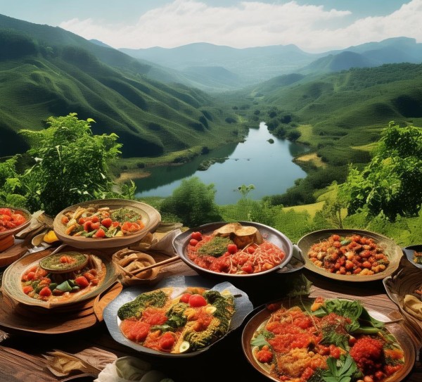 湖南美食与自然美景完美融合